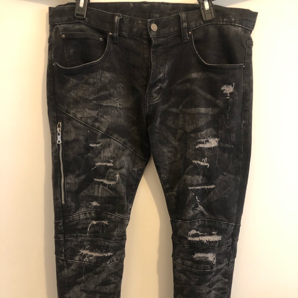 DOPE Clothing Jeans Distressed style w Zippers